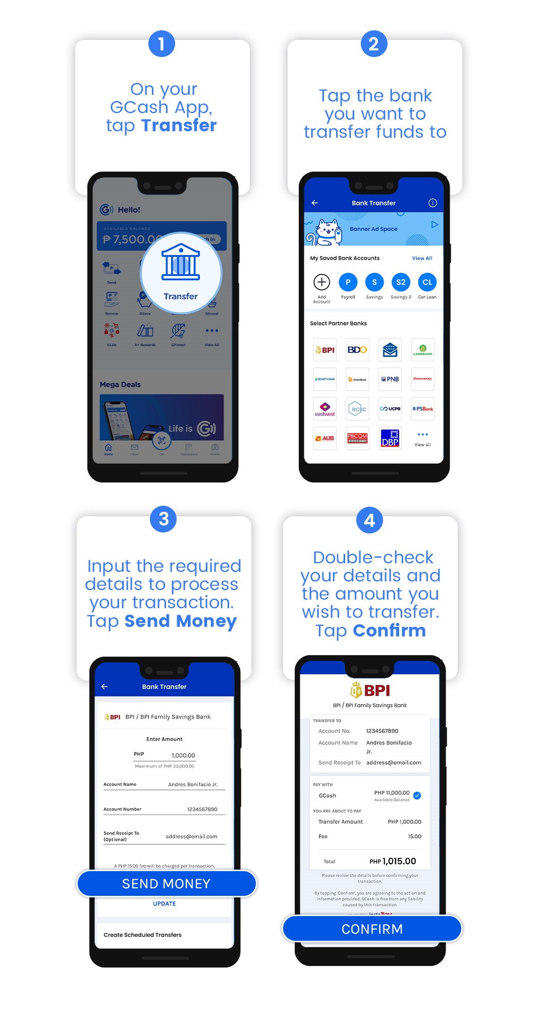 how to send money from blockchain to bank account
