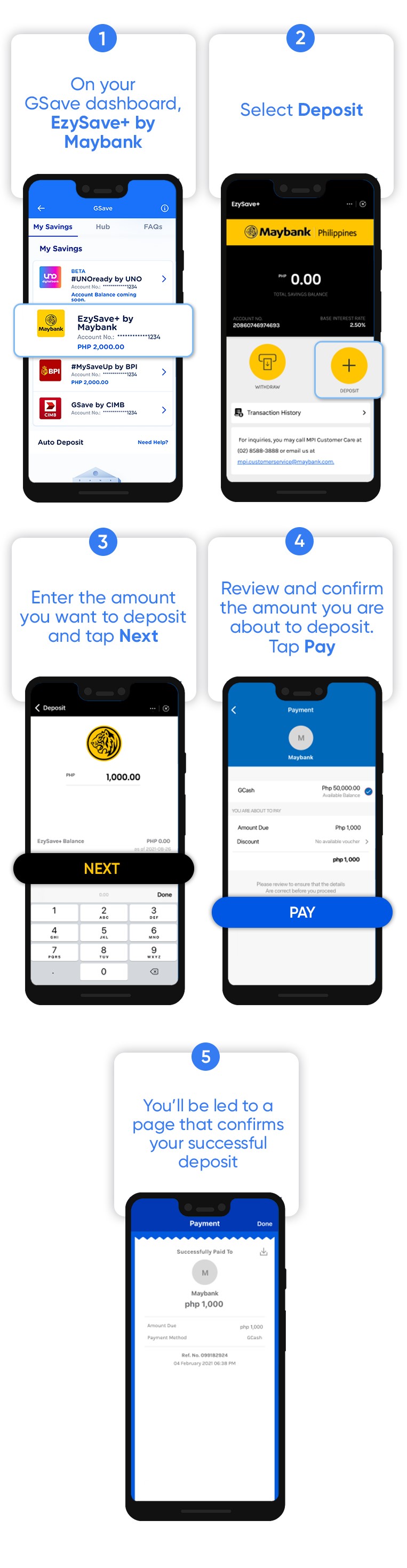 Deposit Or Withdraw From Your Ezysave+ By Maybank Account – Gcash Help 