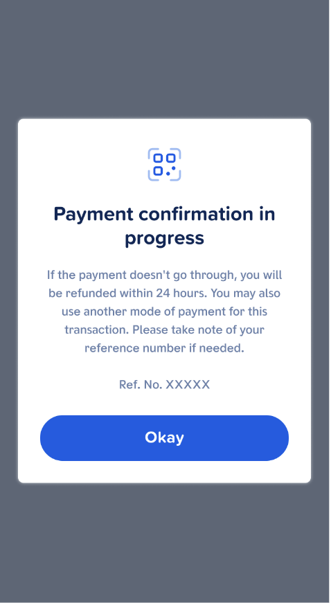 GCash QR payment confirmation in progress