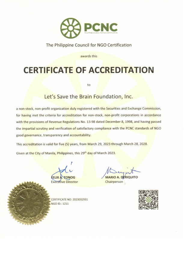 GBayanihan - Let's Save the Brain Foundation - PCNC Certificate of Accreditation.png