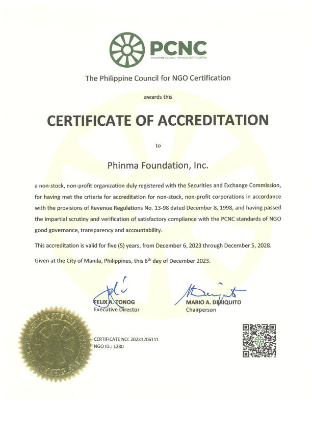 GBayanihan - PHINMA Foundation - PCNC Certificate of Accreditation.png