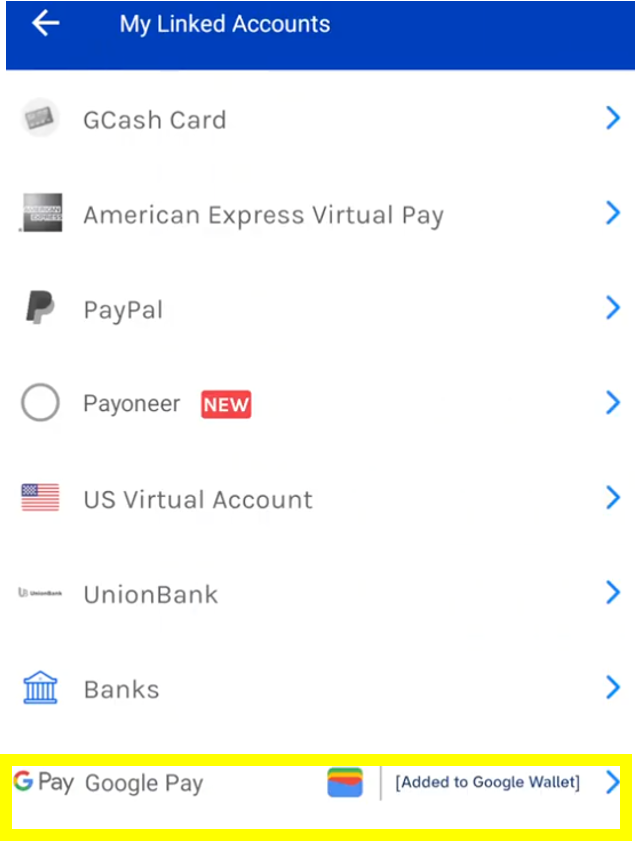 Added to Google wallet