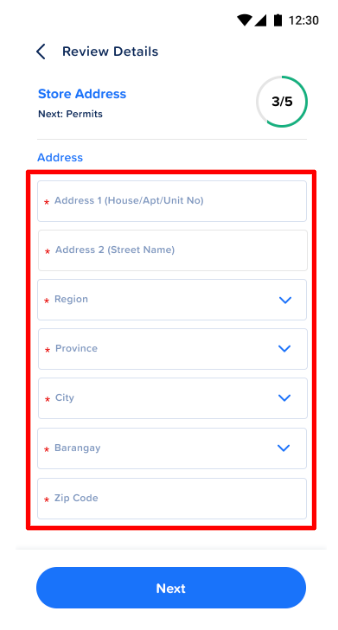 Store address