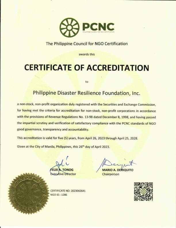 Philippine Disaster Resilience Foundation, Inc._PCNC Certificate of Accreditation 2023-2028 - Joyce Diwa-Balaguer.jpg
