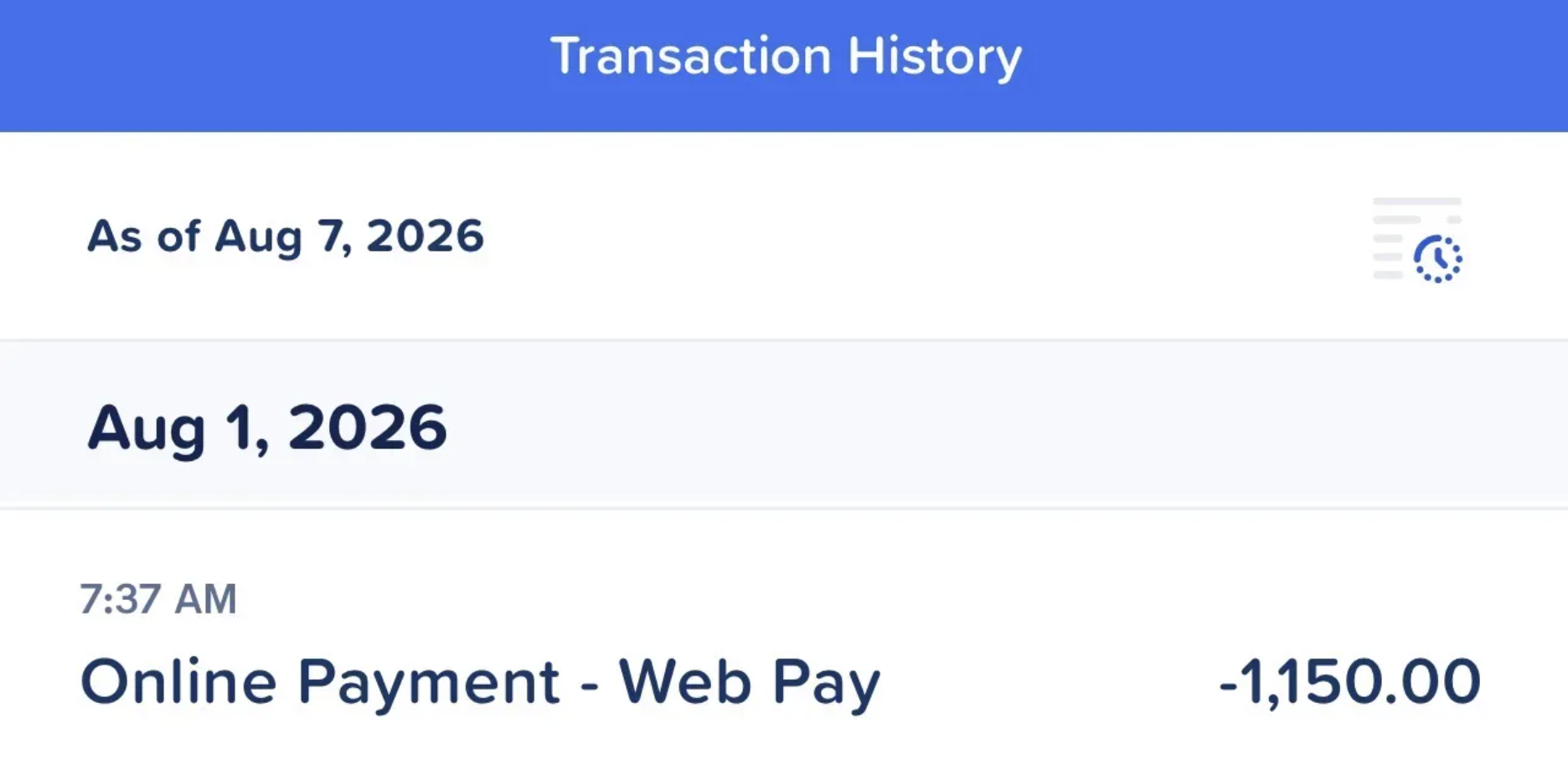 Online Payment Transaction