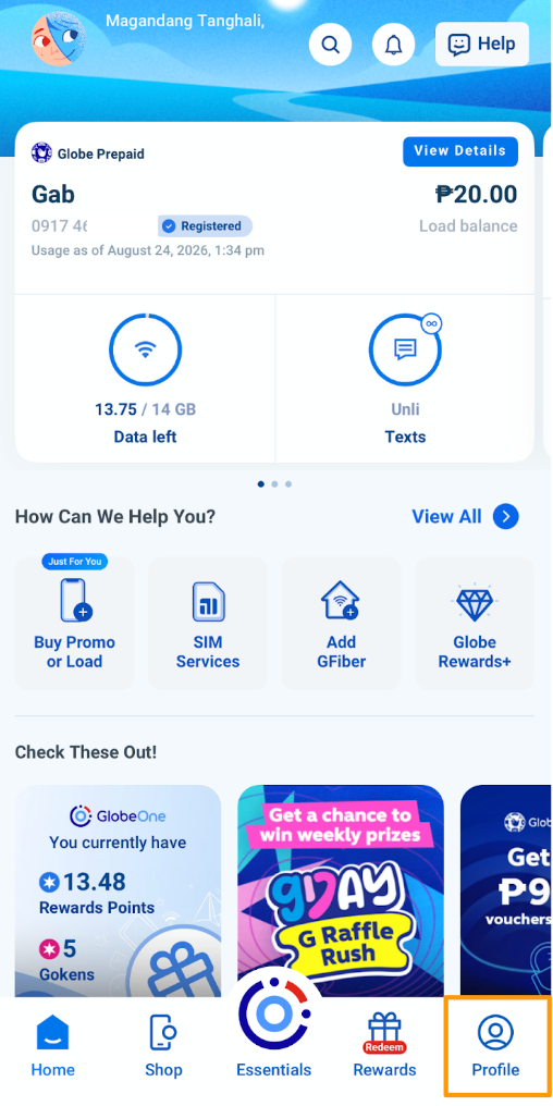 GlobeOne app