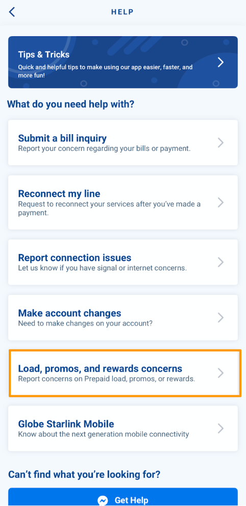 Load, promos and rewards concern