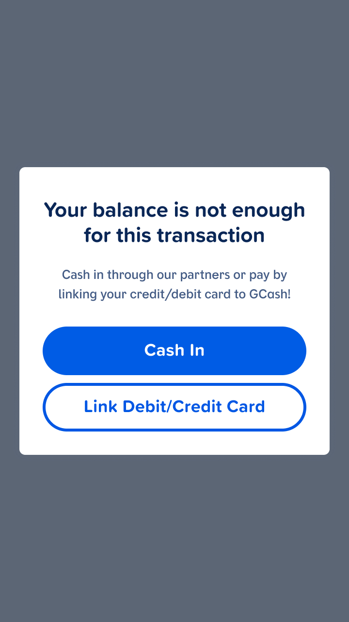 Not enough balance