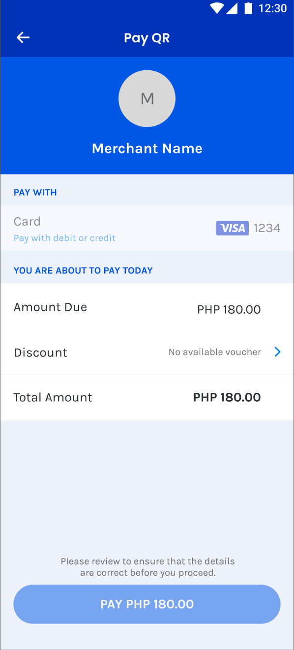 Merchant unavailable